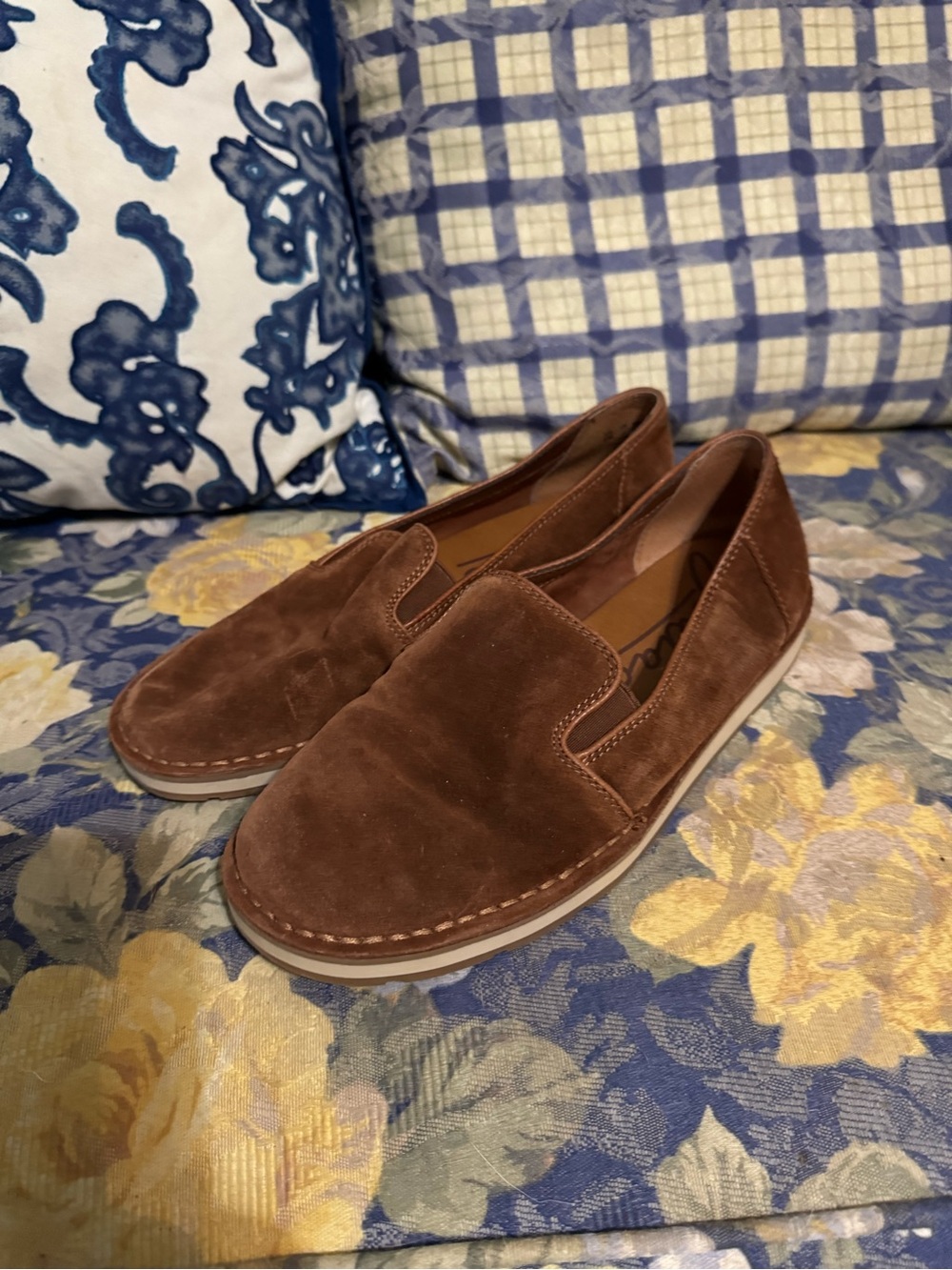 Zodiac Brown Suede Slip-On Loafers